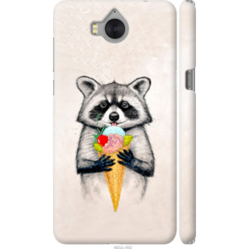 Чохол на Huawei Y5 2017 Енотик с мороженым (4602c-992)