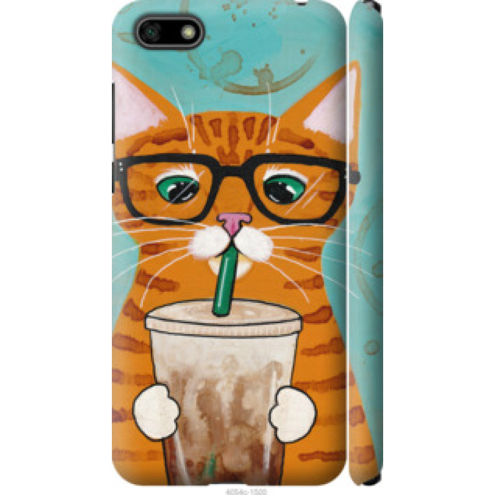 Чехол на Huawei Honor 7A Зеленоглазый кот в очках (4054c-1805)