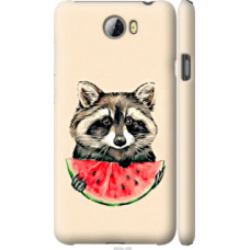 Чехол на Huawei Y5 II Енотик с арбузом (4605c-496)