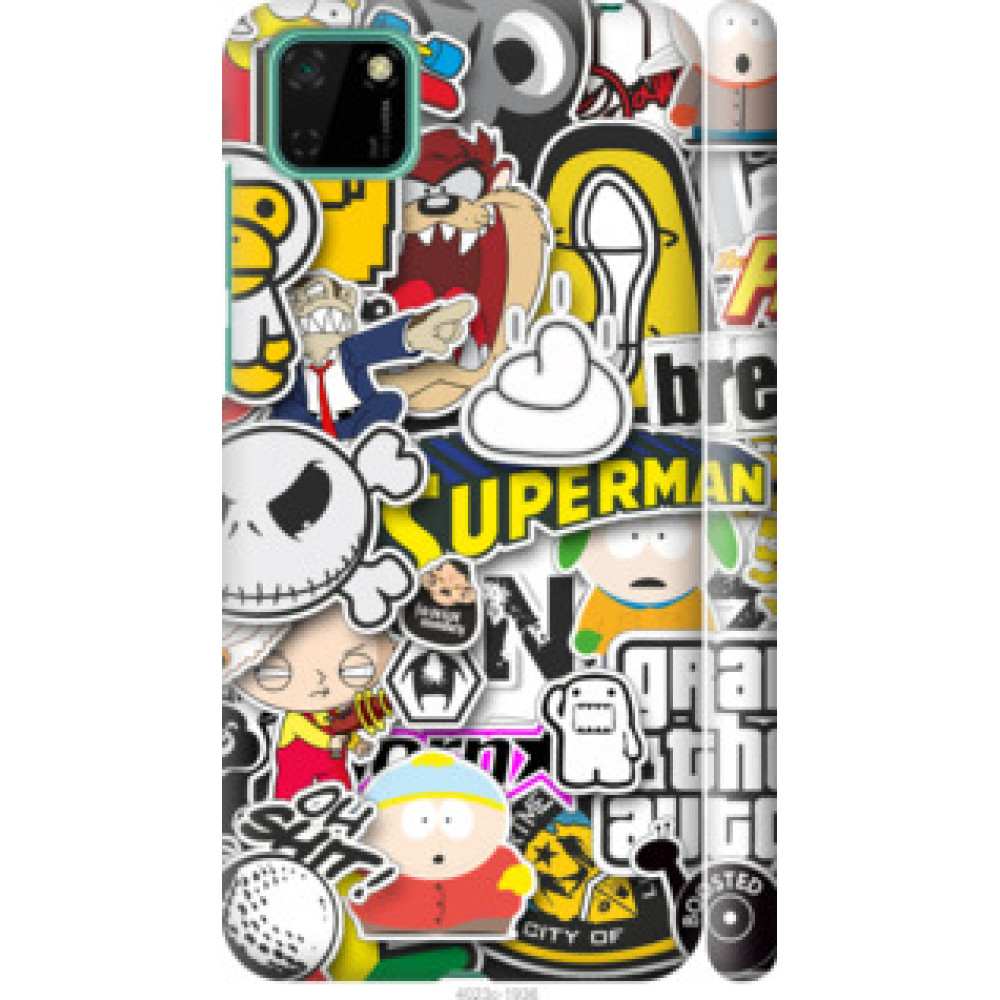 Чехол на Huawei Y5p Popular logos (4023c-1936)