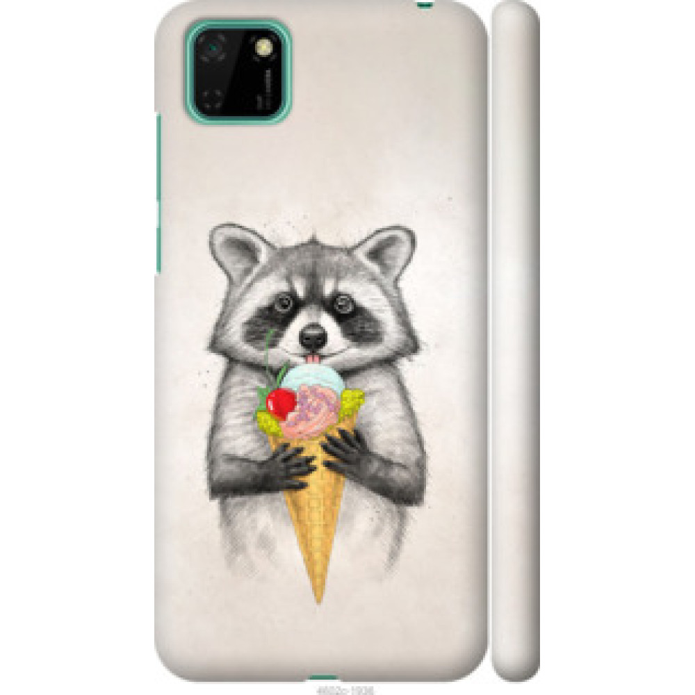 Чехол на Huawei Y5p Енотик с мороженым (4602c-1936)