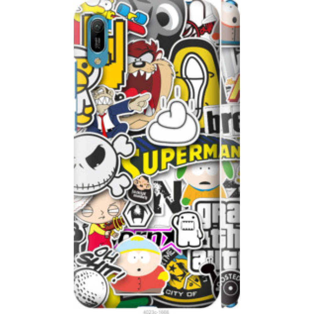 Чехол на Huawei Y6 2019 Popular logos (4023c-1666)