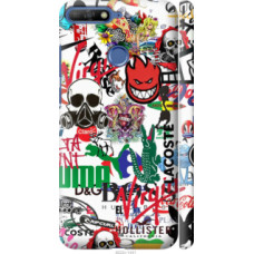Чехол на Huawei Honor 7C Many different logos (4022c-1411)