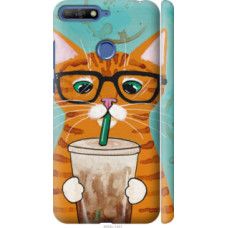 Чехол на Huawei Honor 7C Зеленоглазый кот в очках (4054c-1411)
