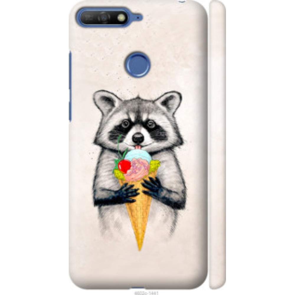 Чохол на Huawei Honor 7C Енотик с мороженым (4602c-1411)