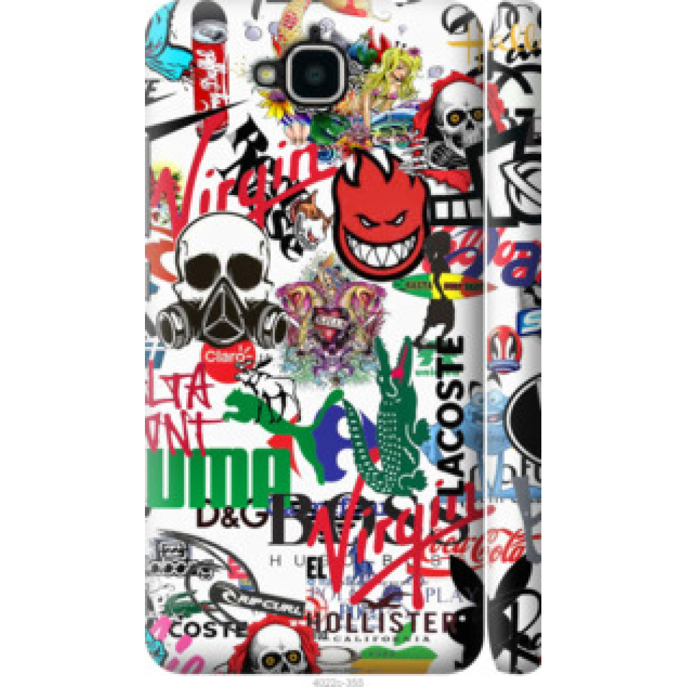 Чехол на Huawei Y6 Pro Many different logos (4022c-355)