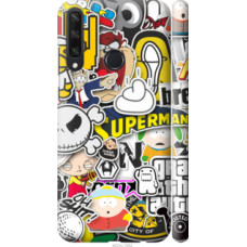 Чехол на Huawei Y6p Popular logos (4023c-1952)