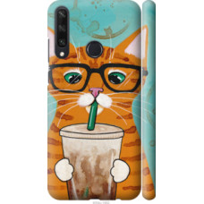 Чехол на Huawei Y6p Зеленоглазый кот в очках (4054c-1952)