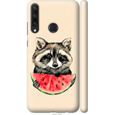 Чехол на Huawei Y6p Енотик с арбузом (4605c-1952)