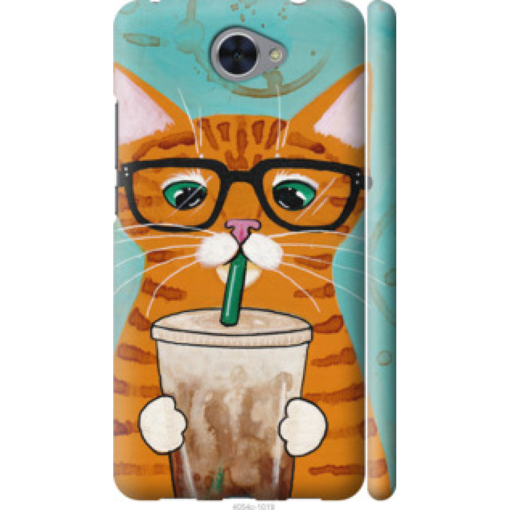 Чохол на Huawei Y7 2017 Зеленоглазый кот в очках (4054c-1019)