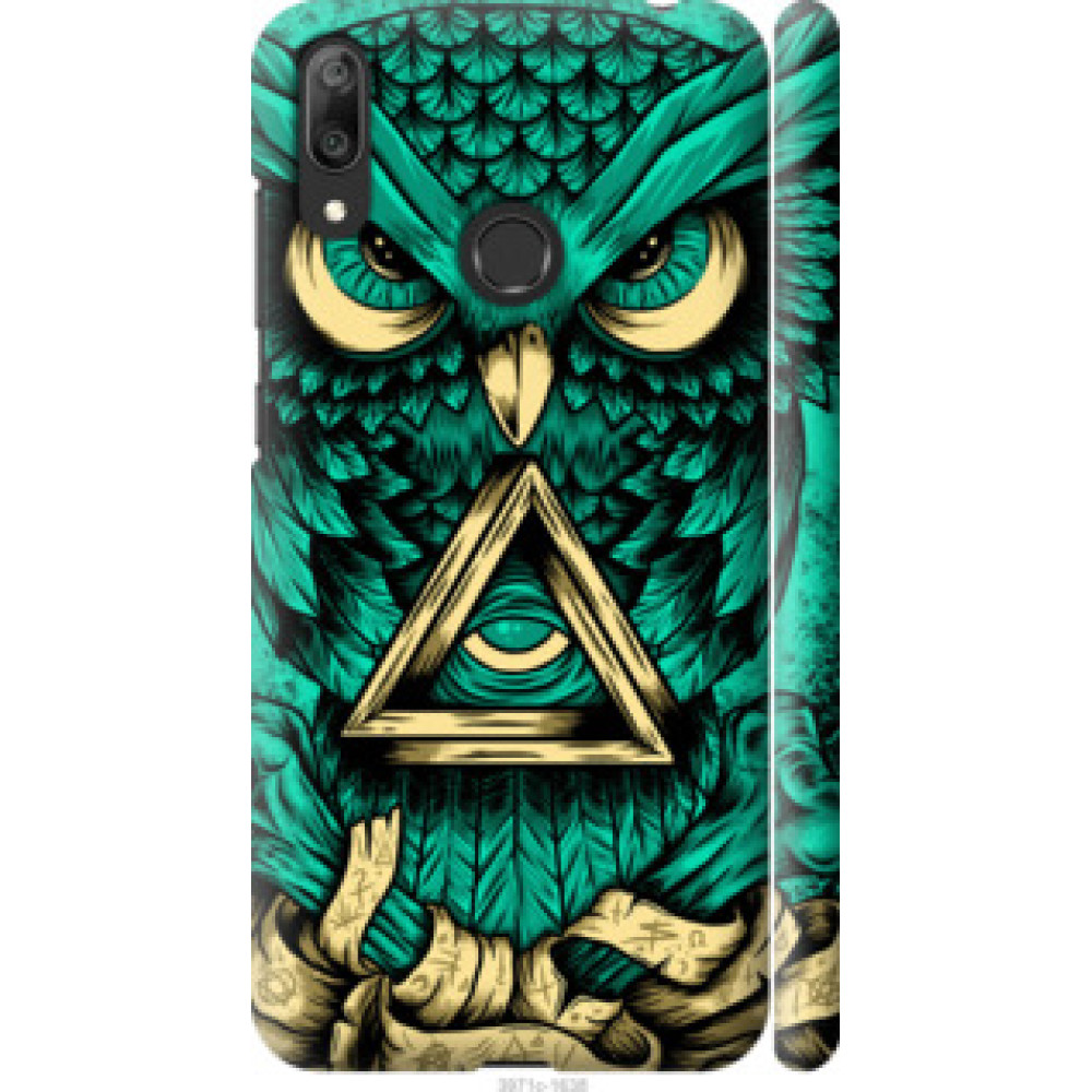 Чехол на Huawei Y7 2019 Сова Арт-тату (3971c-1638)