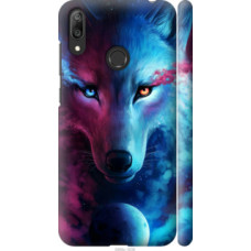 Чехол на Huawei Y7 2019 Арт-волк (3999c-1638)