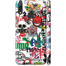 Чехол на Huawei Y7 2019 Many different logos (4022c-1638)