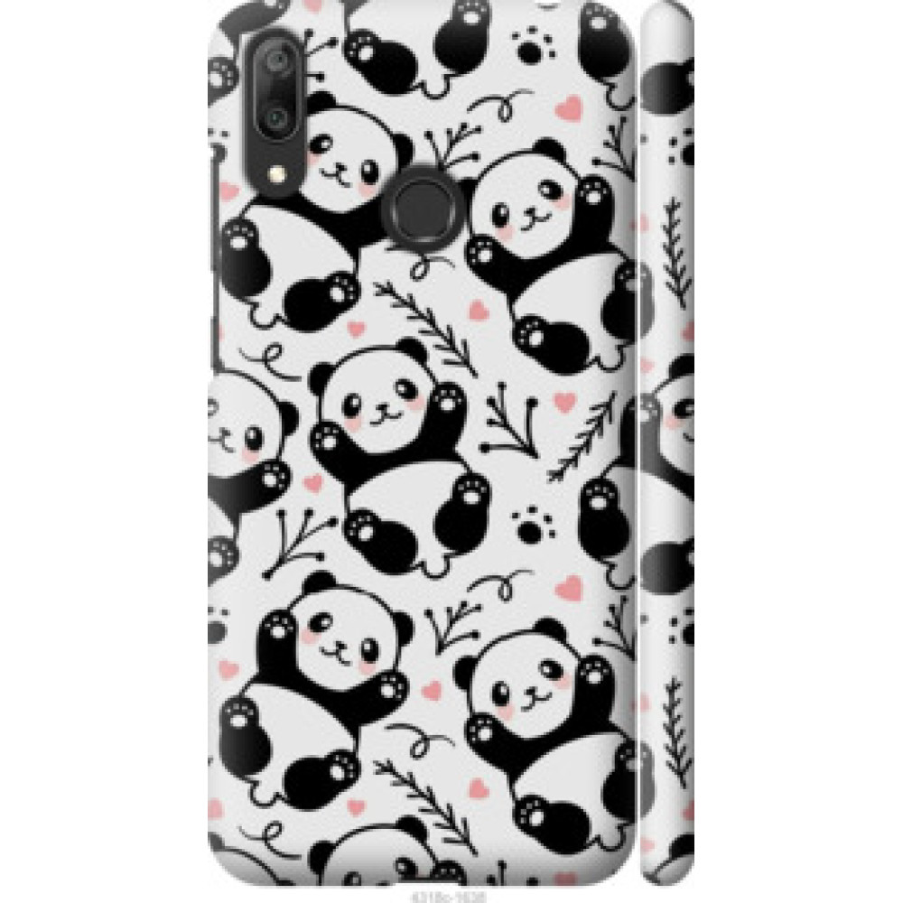 Чехол на Huawei Y7 2019 Панды (4318c-1638)