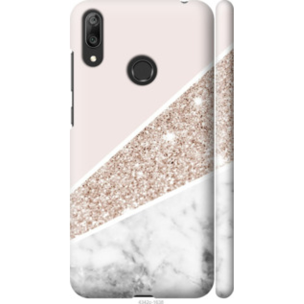 Чехол на Huawei Y7 2019 Пастельный мрамор (4342c-1638)