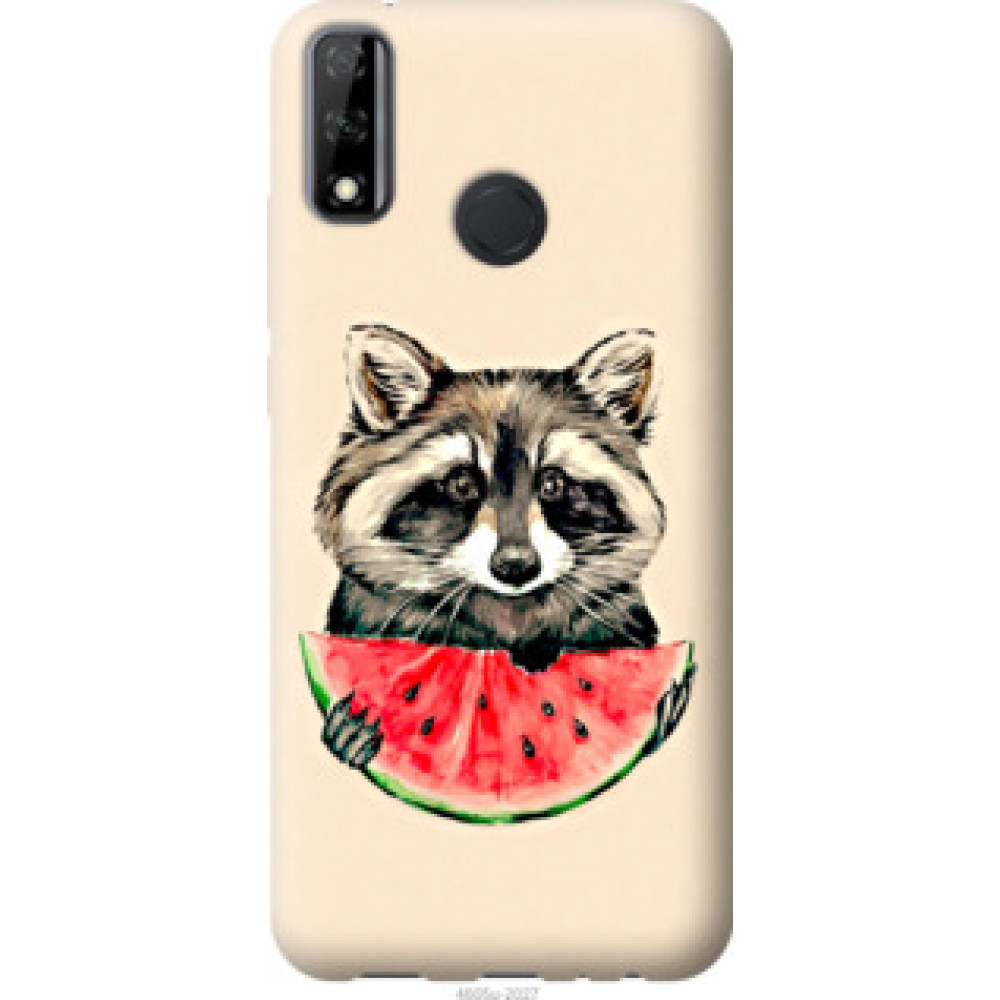 Чехол на Huawei P Smart 2020 Енотик с арбузом (4605u-2060)