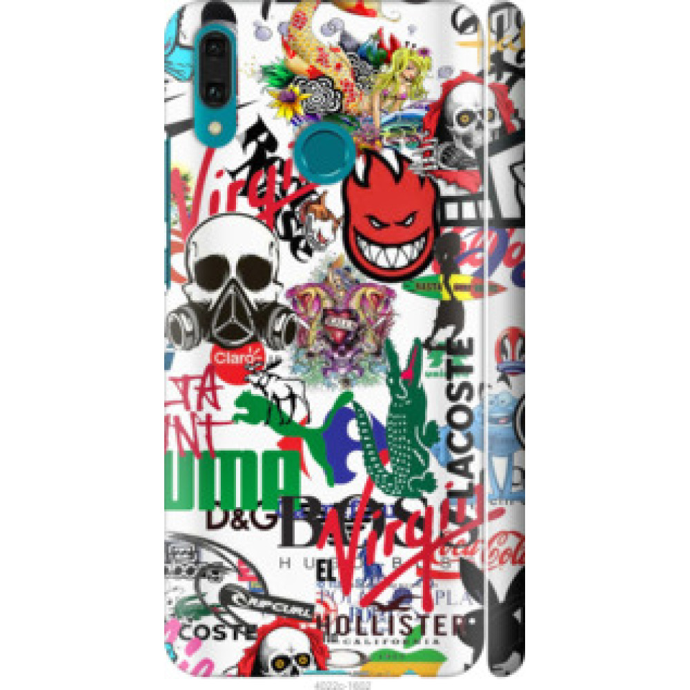 Чехол на Huawei Y9 2019 Many different logos (4022c-1602)