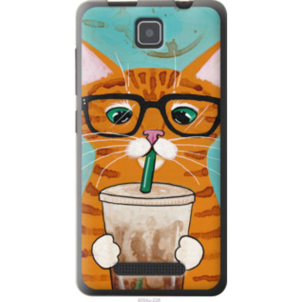 Чехол на Lenovo A1900 Зеленоглазый кот в очках (4054u-228)