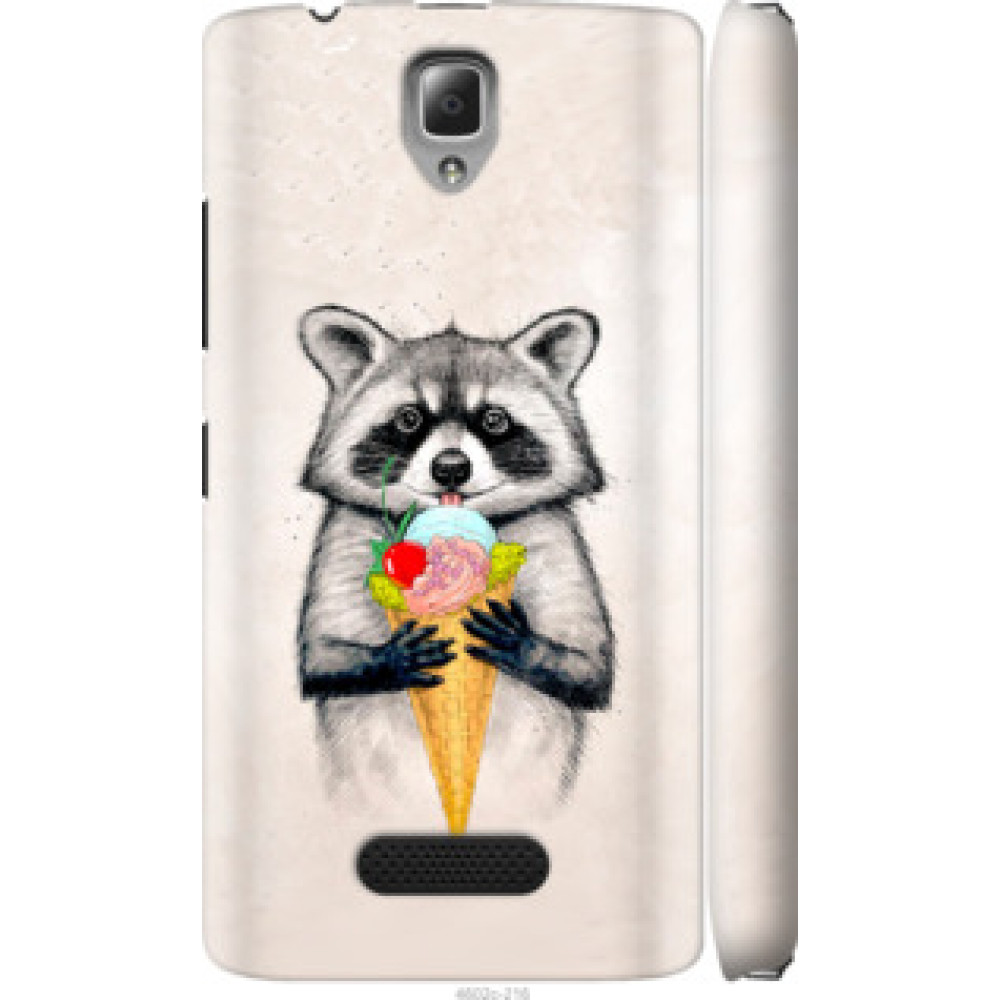 Чехол на Lenovo A2010 Енотик с мороженым (4602c-216)