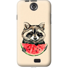 Чехол на Lenovo A300 Енотик с арбузом (4605u-229)