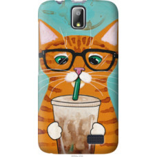 Чехол на Lenovo A328 Зеленоглазый кот в очках (4054u-230)