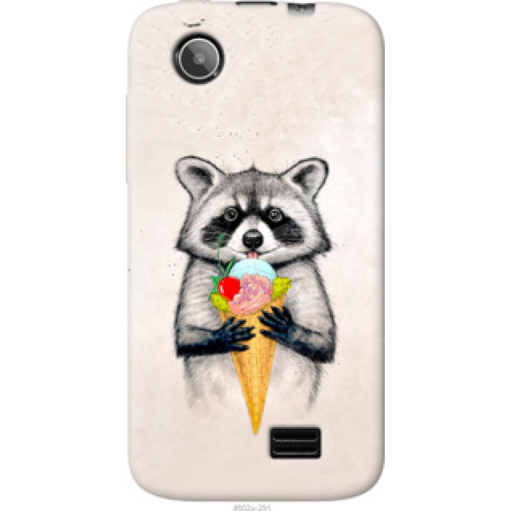 Чехол на Lenovo A398t Енотик с мороженым (4602u-436)