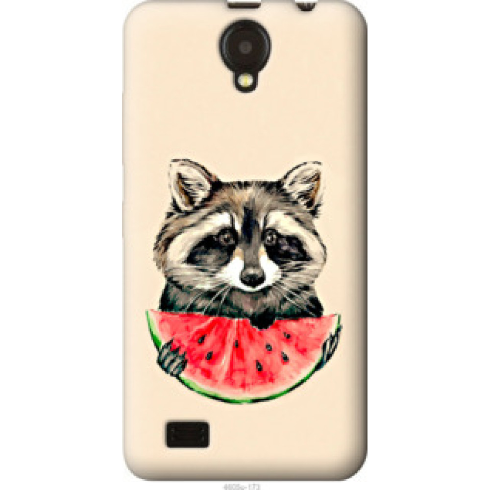 Чехол на Lenovo A3600D Енотик с арбузом (4605u-174)