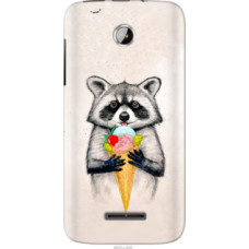 Чехол на Lenovo A390 Енотик с мороженым (4602u-948)