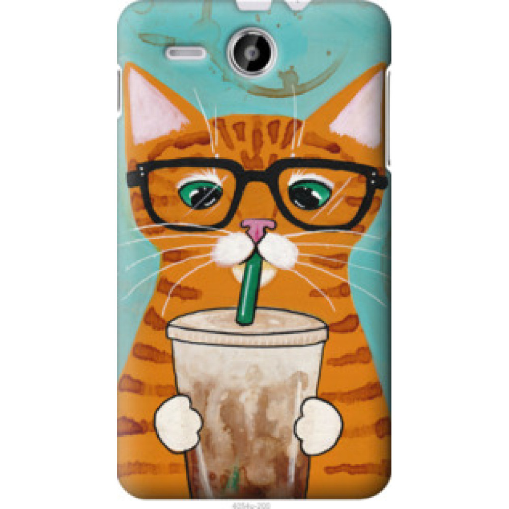 Чехол на Lenovo A529 Зеленоглазый кот в очках (4054u-200)