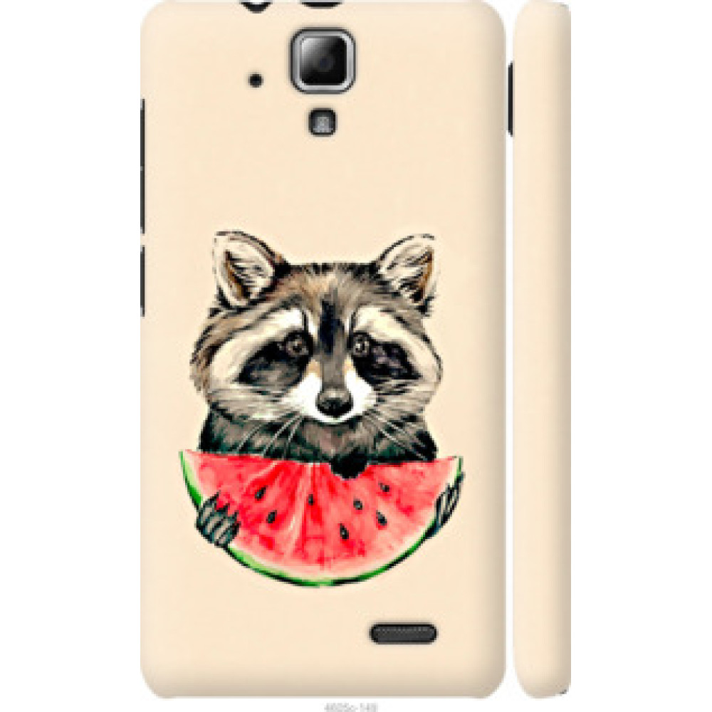 Чохол на Lenovo A536 Енотик с арбузом (4605c-149)