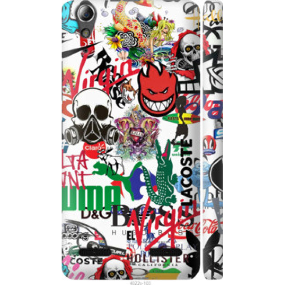 Чохол на Lenovo A6000 Many different logos (4022c-103)