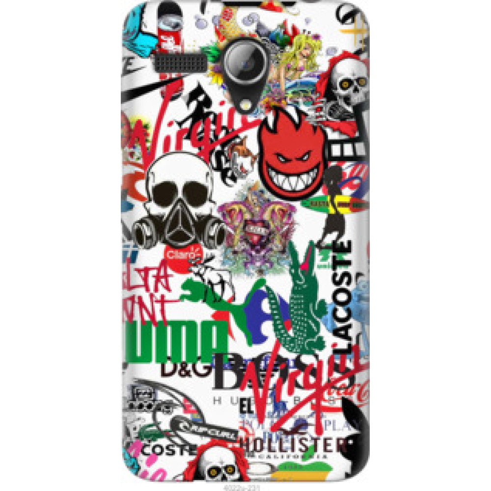 Чехол на Lenovo A606 Many different logos (4022u-231)