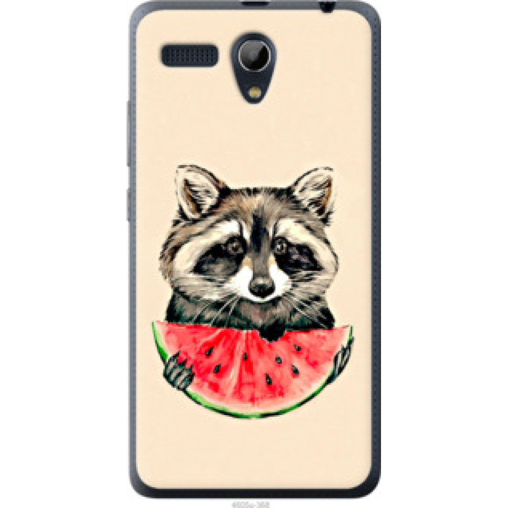 Чехол на Lenovo A616 Енотик с арбузом (4605u-368)