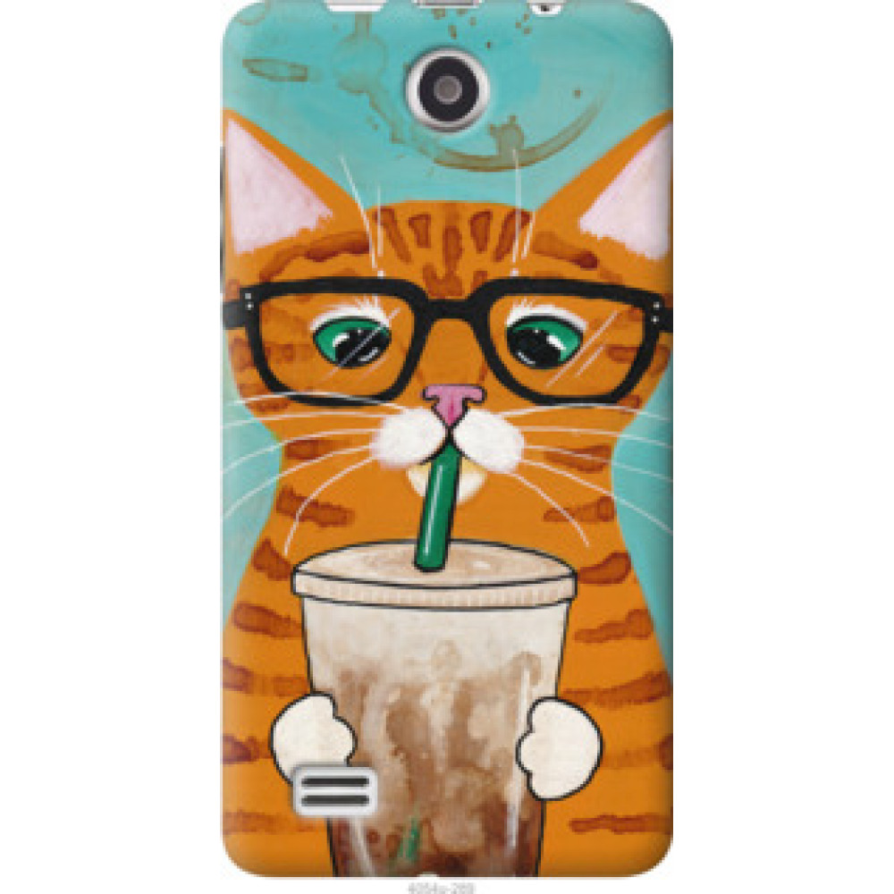 Чехол на Lenovo A656 Зеленоглазый кот в очках (4054u-289)