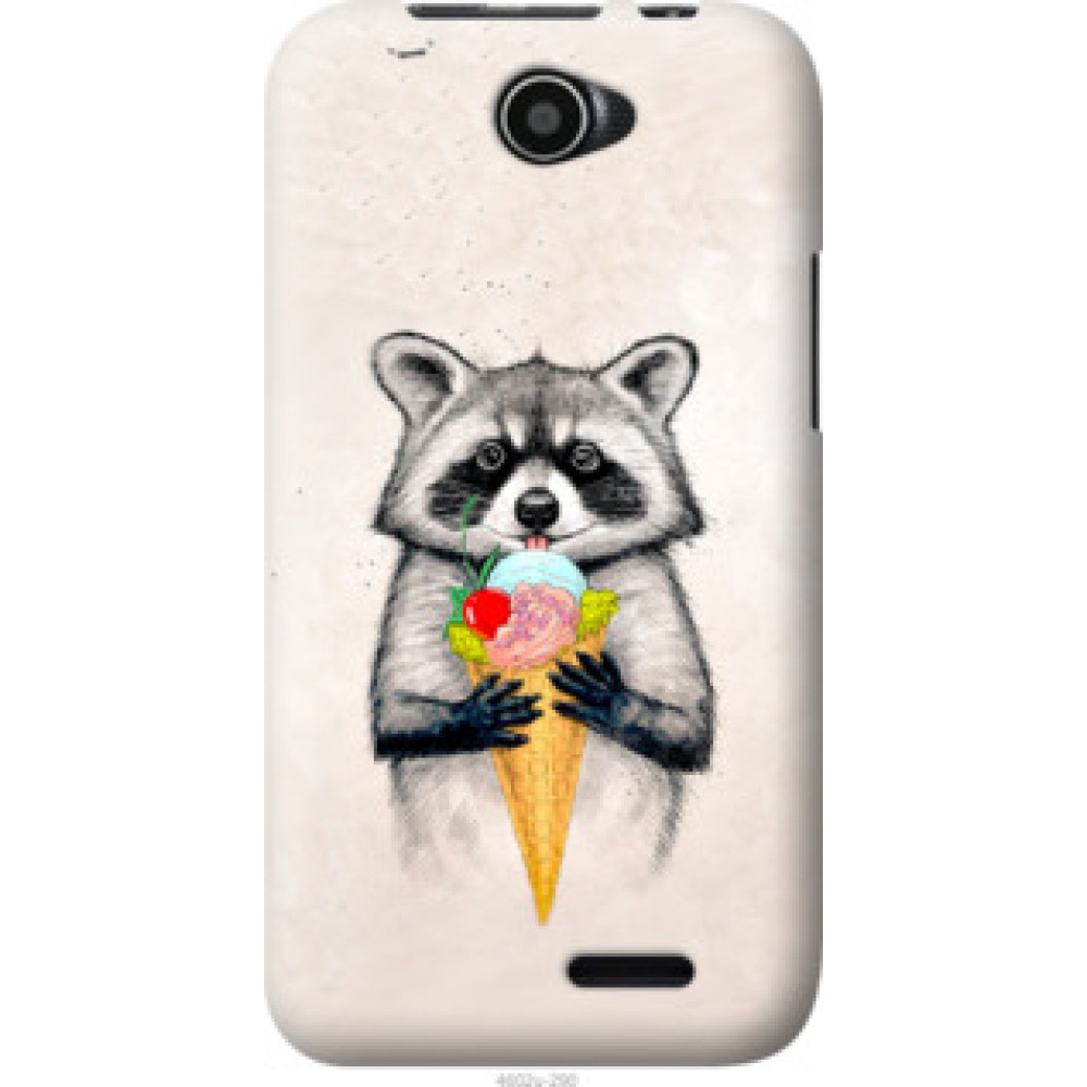 Чехол на Lenovo A66 Енотик с мороженым (4602u-290)