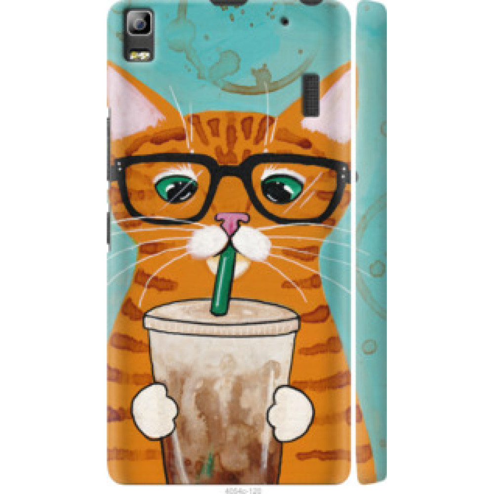 Чехол на Lenovo K3 Note K50-T5 Зеленоглазый кот в очках (4054c-141)