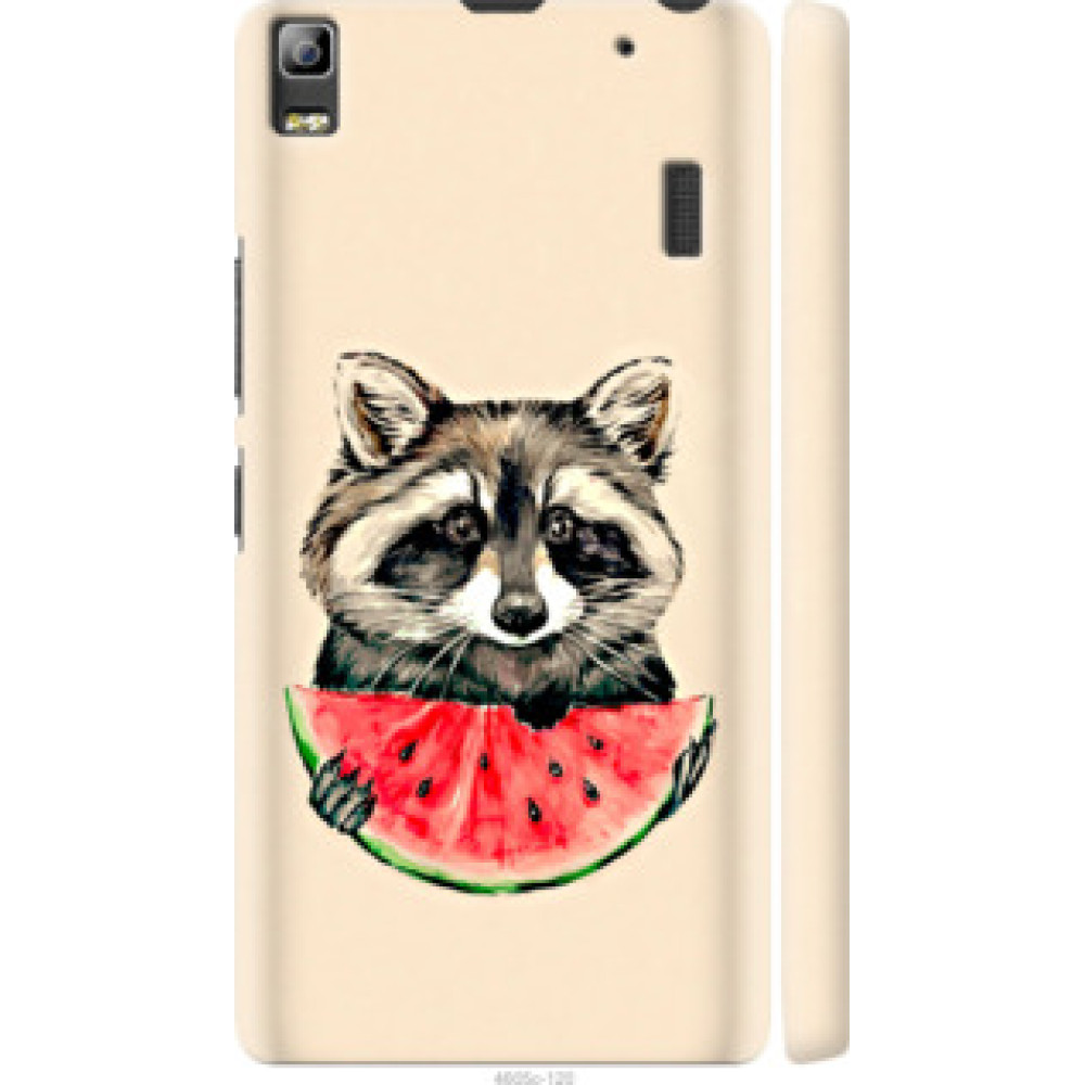 Чехол на Lenovo K3 Note K50-T5 Енотик с арбузом (4605c-141)
