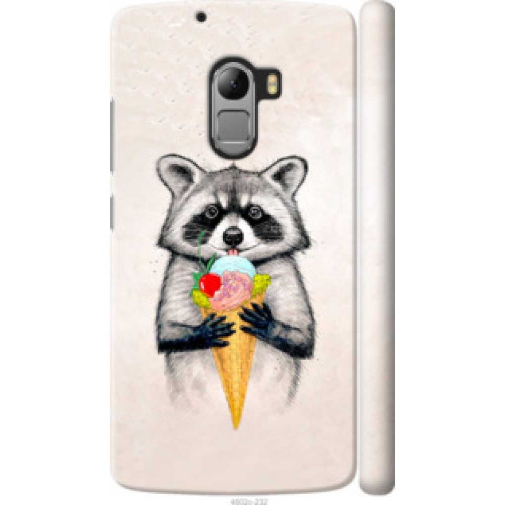 Чехол на Lenovo A7010 Енотик с мороженым (4602c-232)