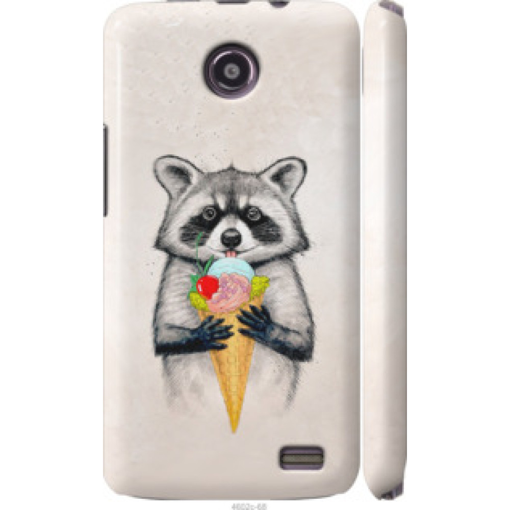 Чохол на Lenovo A820 Енотик с мороженым (4602c-68)