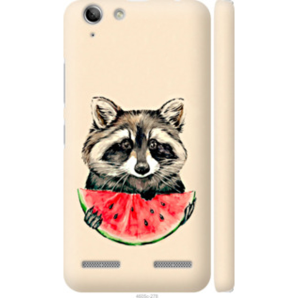 Чехол на Lenovo K5 Plus Енотик с арбузом (4605c-278)