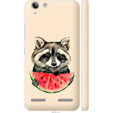 Чехол на Lenovo K5 Plus Енотик с арбузом (4605c-278)