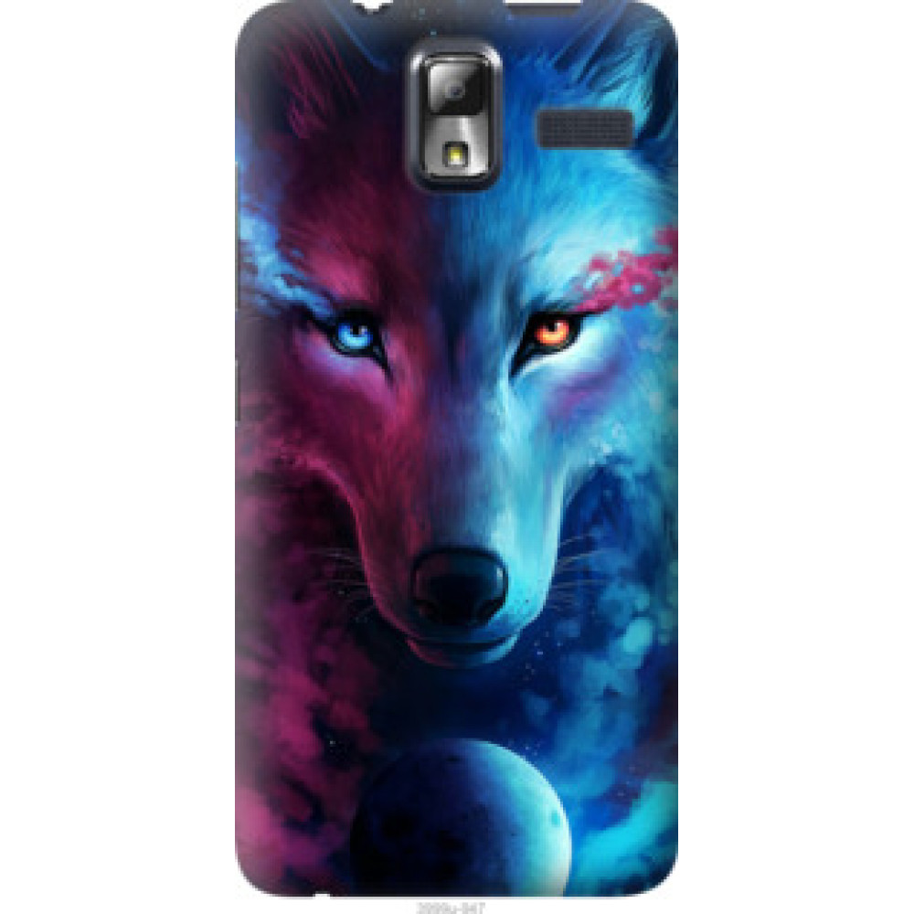 Чехол на Lenovo S580 Арт-волк (3999u-947)