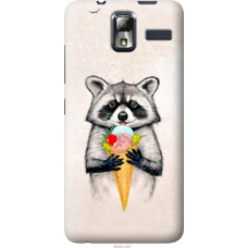 Чехол на Lenovo S580 Енотик с мороженым (4602u-947)