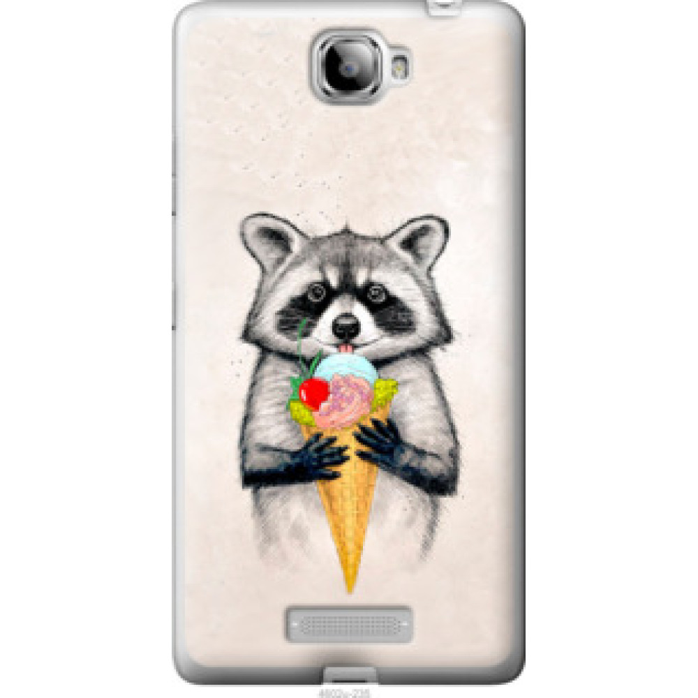 Чехол на Lenovo S856 Енотик с мороженым (4602u-235)