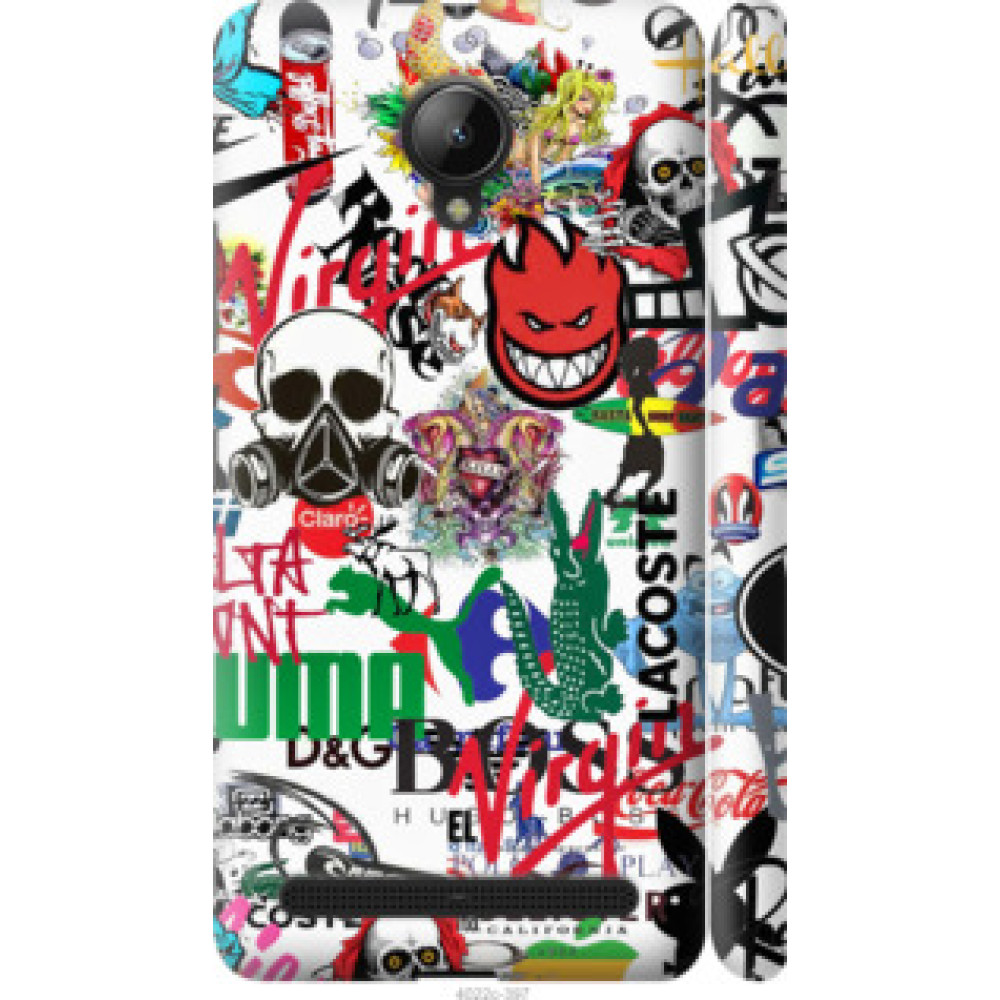 Чехол на Lenovo Vibe C2 Many different logos (4022c-397)