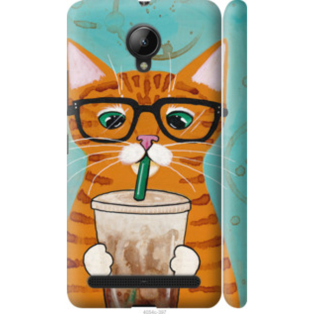 Чехол на Lenovo Vibe C2 Зеленоглазый кот в очках (4054c-397)