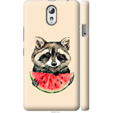 Чехол на Lenovo Vibe P1m Енотик с арбузом (4605c-154)