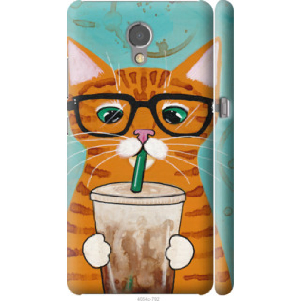Чехол на Lenovo Vibe P2 Зеленоглазый кот в очках (4054c-792)