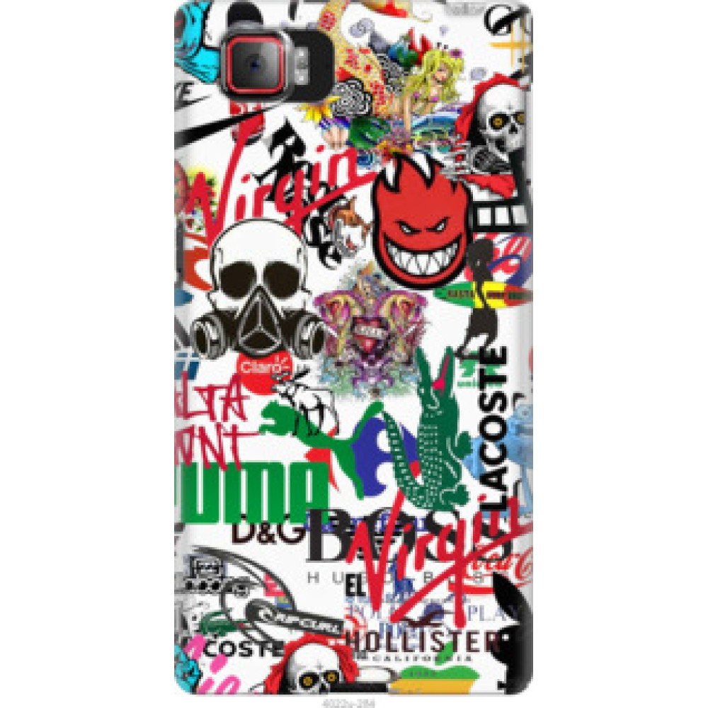Чехол на Lenovo Vibe Z2 Pro k920 Many different logos (4022u-284)