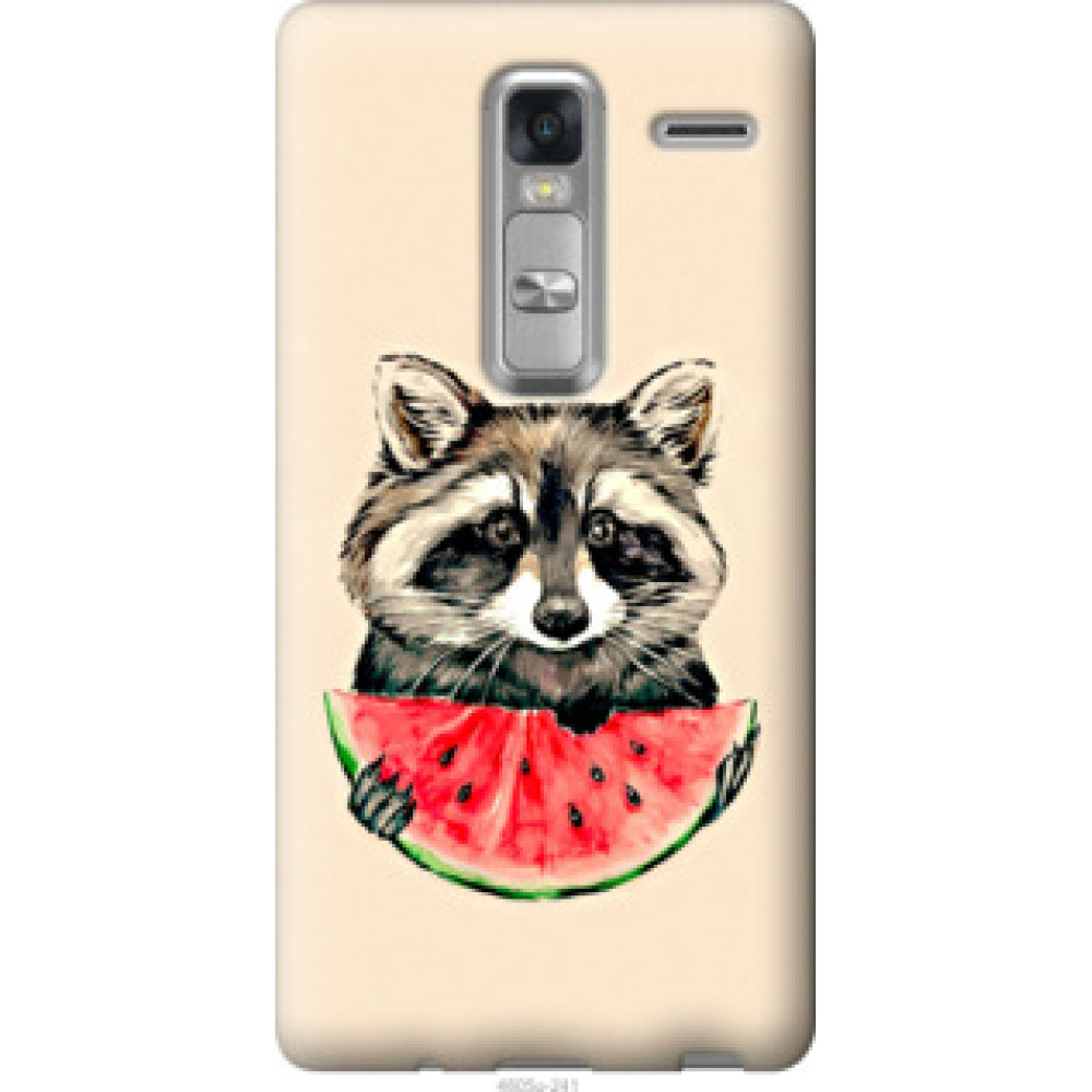 Чохол на LG Class H650E Енотик с арбузом (4605u-241)